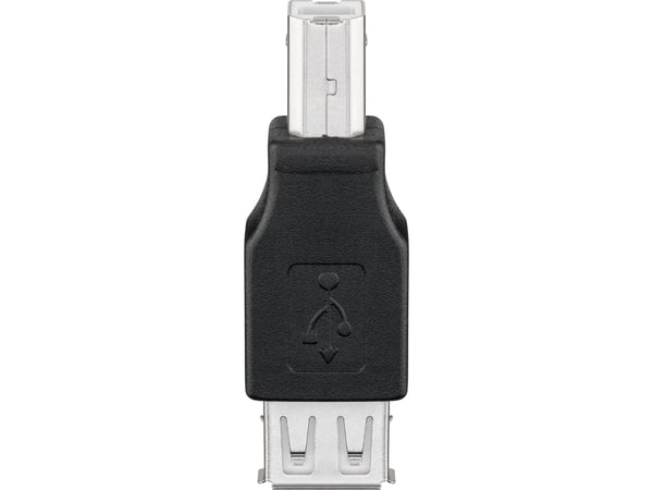Goobay 50291, USB B, USB A, Svart