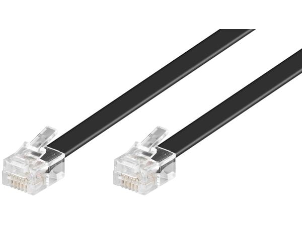 Goobay 3m RJ-12 kabel, 3 m, RJ-12, RJ-12, RJ-12, Sort, Hanstik, Hanstik