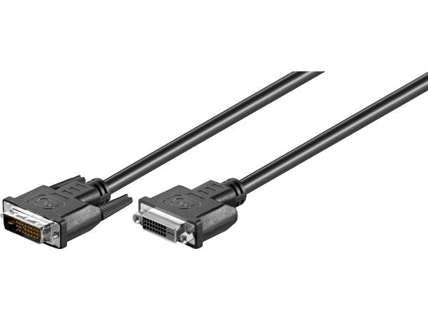 Goobay 50855, 2 m, DVI-D, DVI-D, Hankjønn, Hunkjønn, Sort