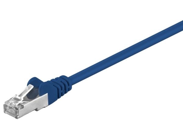 goobay - Patch-kabel - RJ-45 (hane) till RJ-45 (hane) - 20 m - F/UTP (folieöverdraget oskärmat tvinnat par) - CAT 5e - formpressad, hakfri - blå