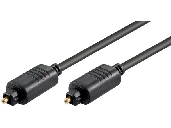 goobay - Digital ljudkabel (optisk) - SPDIF - TOSLINK hane till TOSLINK hane - 10 m - fiberoptisk - svart
