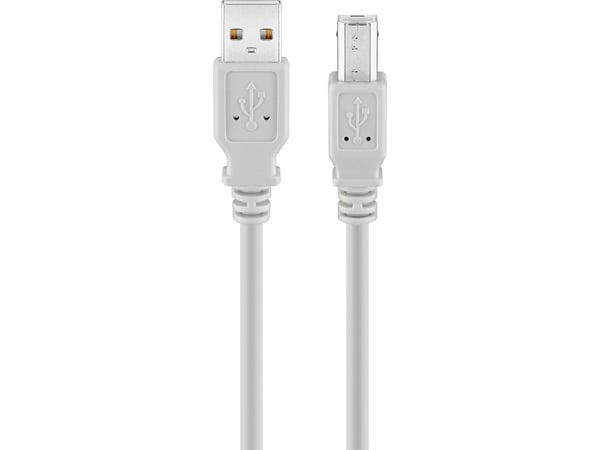 Goobay 50953, 1,8 m, USB A, USB B, USB 2.0, 0,48 Gbit/sek, grå