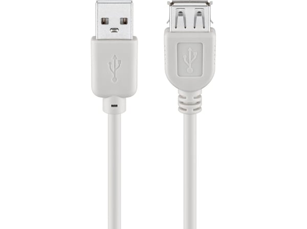 Goobay 50960, 1,8 m, USB A, USB A, USB 2.0, 0,48 Gbit/sek, Grå