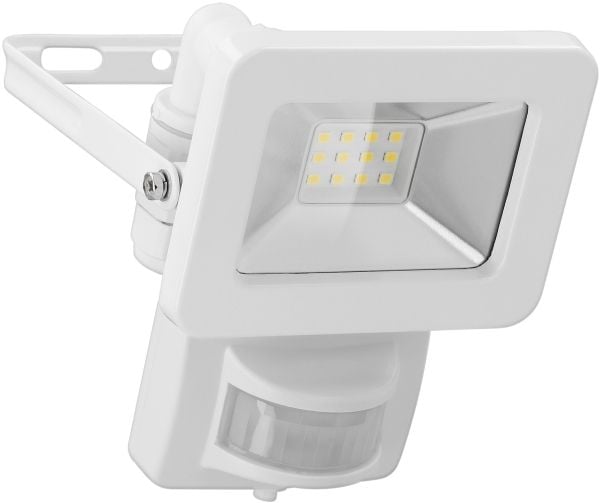 Goobay GB 53878 - LED flomlys med sensor 10 W hvit IP44, Hvid