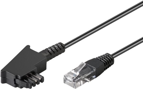 Goobay 60662, 40 m, TAE (F), RJ-45, Sort, Hankjønn, Hankjønn