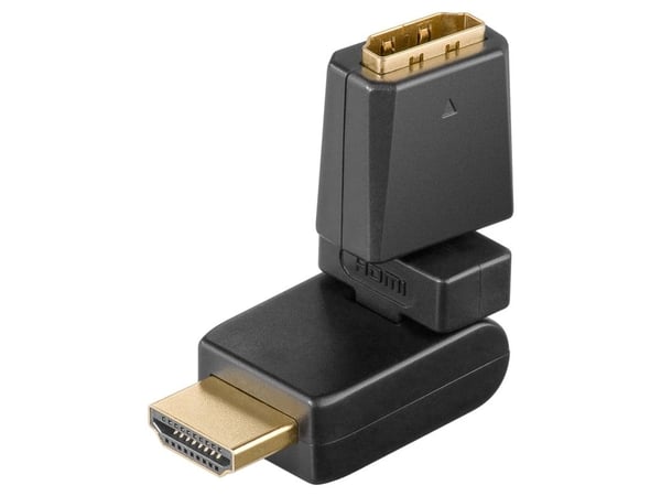 Goobay A 352 G (HDMI F/HDMI M) 360°, HDMI, HDMI, Sort