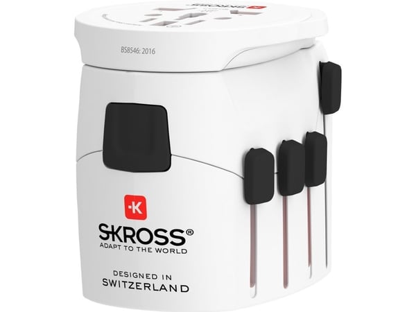 MicroConnect SKROSS World Adapter Pro+ - Strømkoblingsadapter - hvit