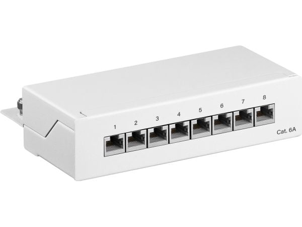 Goobay 62067, RJ45, Brons/Guld, Cat6a, U/FTP (STP), 22/26, Vit