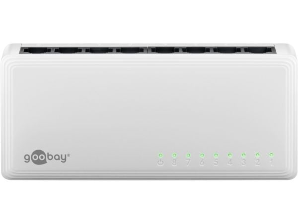 8-ports Gigabit Ethernet-nettverksswitch (aktiv)