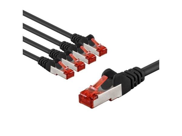 Goobay 66633, 2 m, Cat6, S/FTP (S-STP), RJ-45, RJ-45, Sort