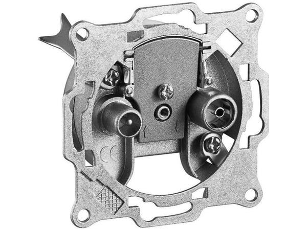 Wentronic Goobay 2-reikäinen antennin läpivientiliitäntä - 10 dB läpivientivaimennus (67044)