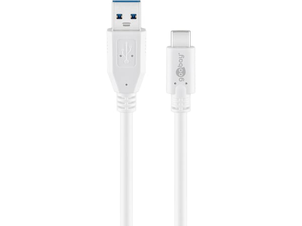 goobay - USB-kabel - USB-type A (hann) til USB-C (hann) - USB 3.0 - 50 cm - reversibel C-kontakt