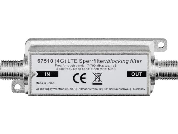 Goobay 67510, F, Koaxialkabel, 40 mm, 100 mm, 20 mm, 59 g
