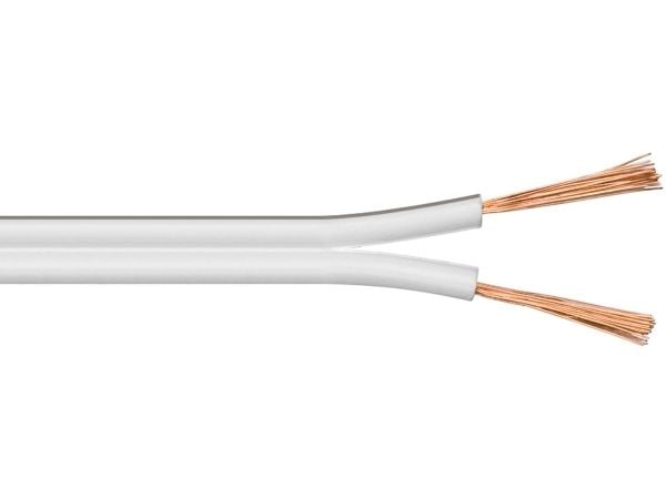 Goobay 67749, Kobberkledd aluminium (CCA), 50 m, Hvit