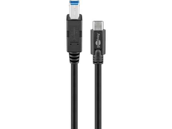 goobay - USB-kabel - USB Type B (hane) till USB-C (hane) - USB 3.0 - 1 m - rund