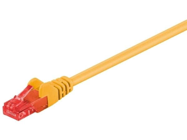 Goobay 68453, 2 m, Cat6, U/UTP (UTP), RJ-45, RJ-45, Gul