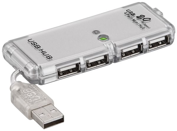 Goobay 68879, USB 2.0, USB 2.0, 480 Mbit/s, Harmaa, Pyöreä kaapeli, 0,06 m