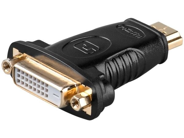 Goobay A 323 G, HDMI M, DVI-D 24+1p F, Svart