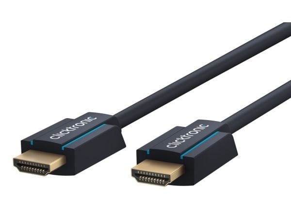 ClickTronic 2m High Speed HDMI, 2 m, HDMI Type A (Standard), HDMI Type A (Standard), 10,2 Gbit/s, Blå