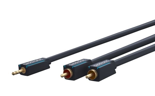 ClickTronic 7,5 m MP3-sovitin, 3,5 mm, liitin, 2 x RCA, liitin, 7,5 m, sininen