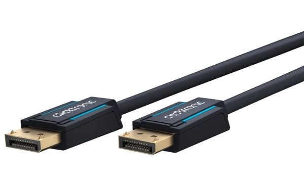 ClickTronic 2m Displayport m/m, 2 m, DisplayPort, DisplayPort, Sininen, Kulta, 10,8 Gbit/s