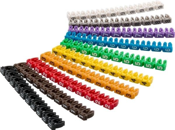 Goobay 72513, Multifärg, PVC, 100 styck, Svart / Vit, 2,8 - 4,6 mm