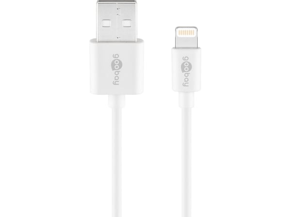 goobay - Lightning-kabel - Lightning hane till USB hane - 2 m - vit