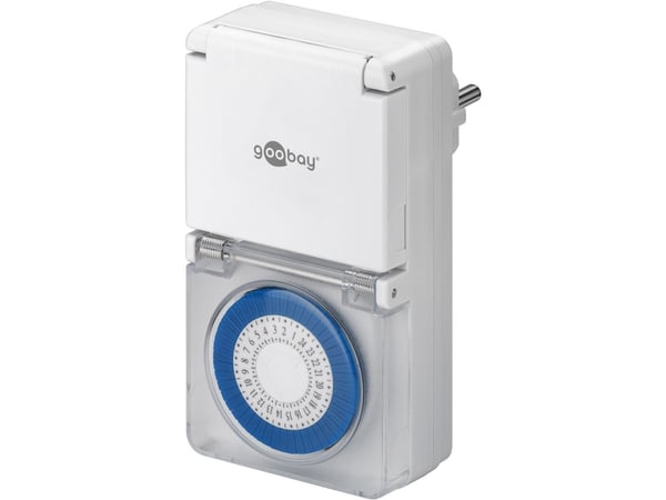 Goobay 73289, Daglig timer, Vit, Analog, 30 min, IP44, GS: TÜV Süd, WEEE