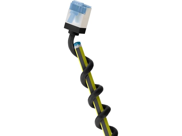 goobay - Patch-kabel - RJ-45 (hane) till RJ-45 (hane) - 7.5 m - 3.8 mm - U/FTP, PiMF - CAT 6a - halogenfri, tvinnad, slim, ultra flexibel - svart