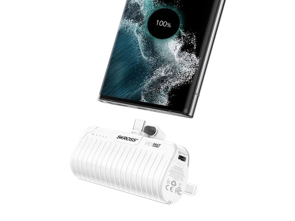 Skross RELOAD POWER STAND Powerbank 5000 mAh Power Delivery, pikalataus Litium USB-A Hvid