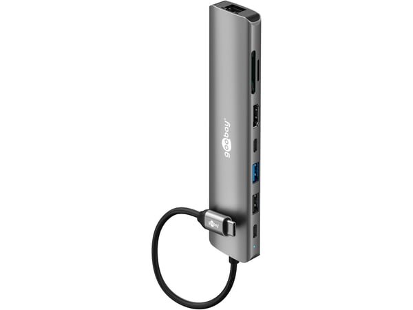 Slim USB-hubb med 8 portar med HDMI™ och RJ45, 5 Gbit/s