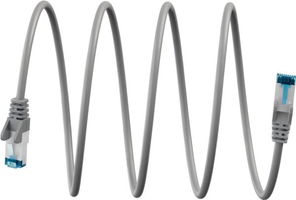 Ultraflexibel patchkabel CAT 6 A, S/FTP (PiMF), grå