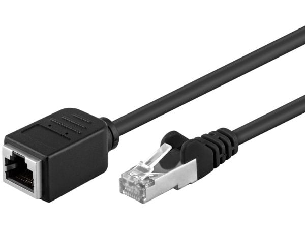 Goobay 91884, 5 m, Cat5e, F/UTP (FTP), RJ-45, RJ-45, Sort
