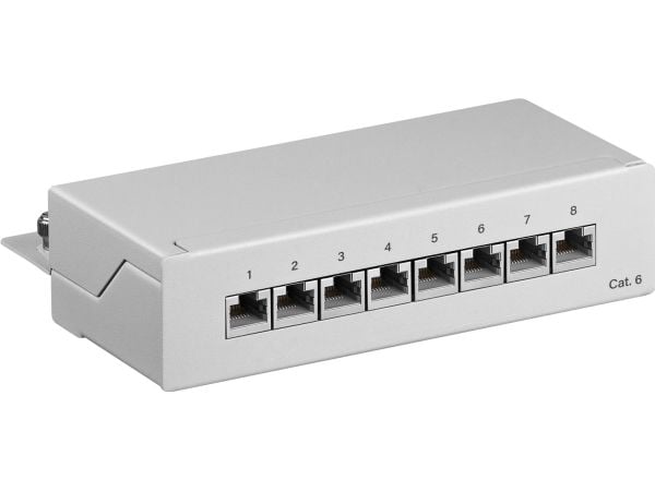 Goobay 93047, RJ-45, Cat6, 22/26, Grå, Väggmontering, 160 mm