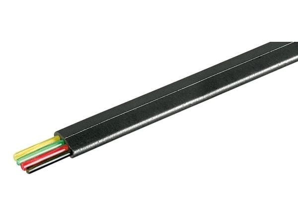 Goobay 93304, 100 m, Sort, Flat, Polyvinylklorid (PVC), 1 stykker, Hjul
