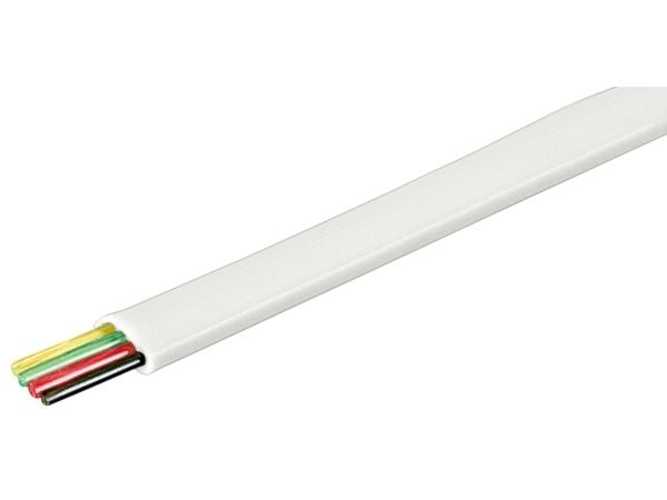 Goobay 93305, 100 m, Hvit, Flat, Polyvinylklorid (PVC), 1 stykker, Hjul
