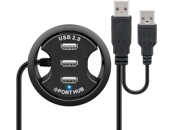 Goobay 93893, USB 2.0, USB 2.0, 480 Mbit/s, Svart, 1,5 m, RoHS