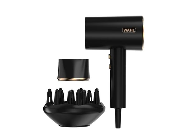 Wahl Ionic Flow, musta, Kulta, 2100 W, 220 - 240 V, 50/60 Hz, 860 g, 1 kpl