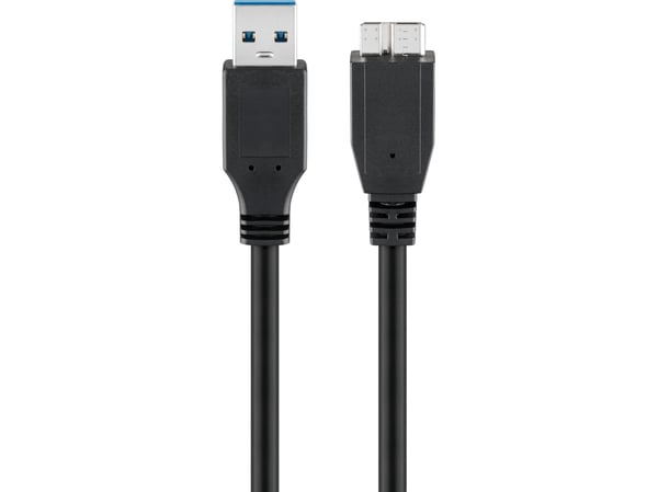 Goobay USB-A - microUSB-kabel 1 m svart (JAB-1355046)