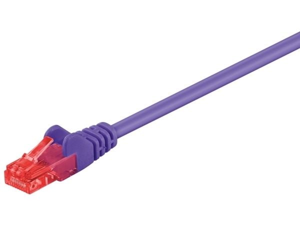 goobay - Patch-kabel - RJ-45 (hane) till RJ-45 (hane) - 20 m - UTP - CAT 6 - formpressad, hakfri - lila