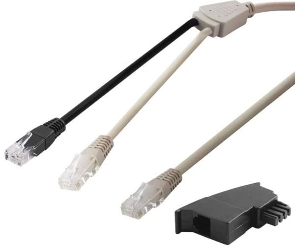 Goobay 95286, 3 m, U/FTP (STP), 2 x RJ-45, RJ-45, Svart, Grå