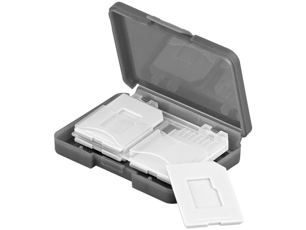 Goobay 95349, 4 kort, MMC, MicroSD (TransFlash), SD, Plast, Grå, Gjennomsiktig, 1 stykker