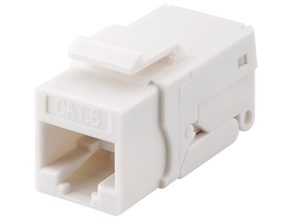 Goobay 95742, Tasainen, Valkoinen, RJ-45, IDC, Naaras, Cat6