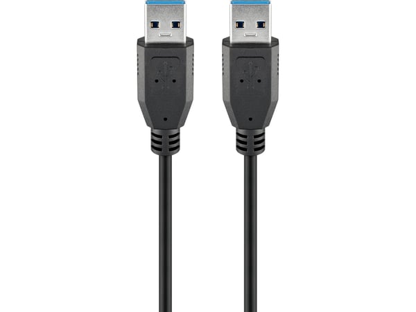 Goobay 96117, 5 m, USB A, USB A, USB 3.2 Gen 1 (3.1 Gen 1), Hankjønn/hankjønn, Sort