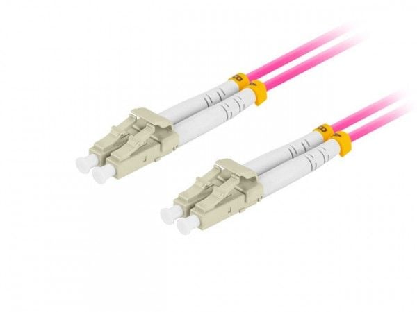 Lanberg - Koblingskabel - LC/UPC-multimodus (hann) til LC/UPC-multimodus (hann) - 10 m - 3 mm - fiberoptisk - dupleks - 50 / 125 mikroner - OM4 - h...