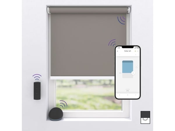 MotionBlinds Wireless Electric Black-Out Rollerblind 90x190cm - Grey