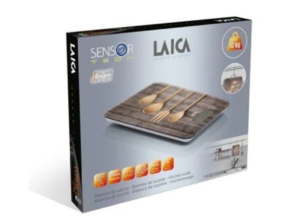 Laica KS5010, Elektronisk kjøkkenvekt, 10 kg, 1 g, Flerfarget, Benkeplate, Rektangel