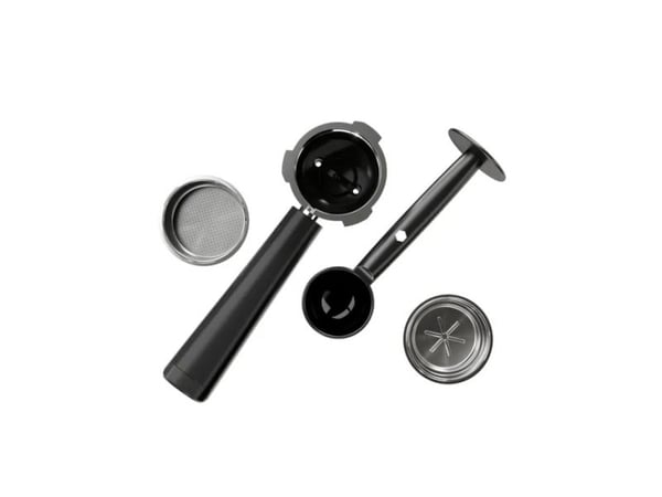 Electrolux E6EC1-6BST, Espressokone, 1 L, Kahvinappi, Jauhettu kahvi, 1450 W, Musta