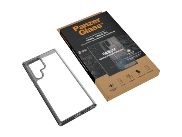 PanzerGlass HardCase - Crystal Black Edition - Beskyttende deksel for mobiltelefon - termoplast-polyuretan (TPU) - for Samsung Galaxy S22 Ultra
