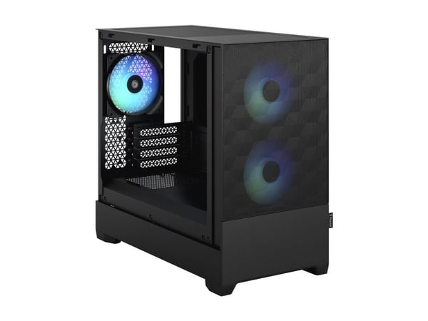 Fractal Design Pop Mini Air RGB - Tower - micro ATX - sidepanel med vindu (herdet glass) - ingen strømforsyning (ATX) - sort TG lys fargetone - USB...
